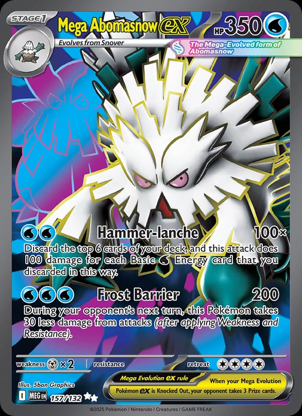 Mega Abomasnow ex, ME01: Mega Evolution · 157/132