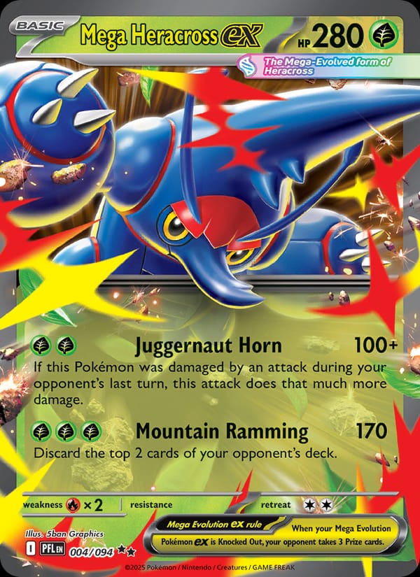 Mega Heracross ex, ME02: Phantasmal Flames · 004/094