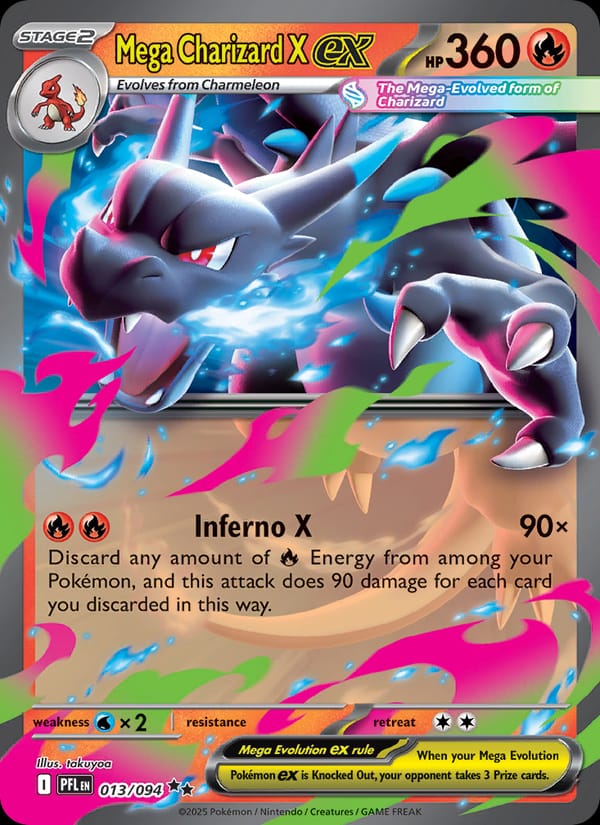 Mega Charizard X ex, ME02: Phantasmal Flames · 013/094