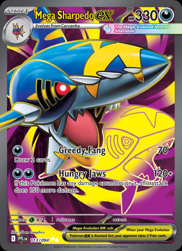Mega Sharpedo ex, ME02: Phantasmal Flames · 113/094