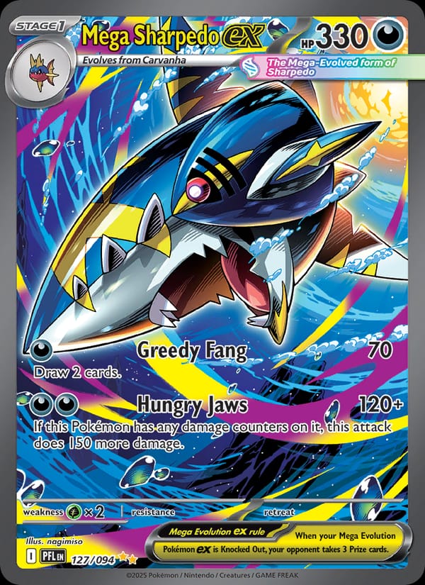 Mega Sharpedo ex, ME02: Phantasmal Flames · 127/094