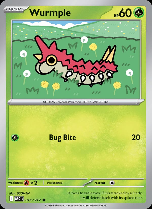 Wurmple, ME: Ascended Heroes · 011/217