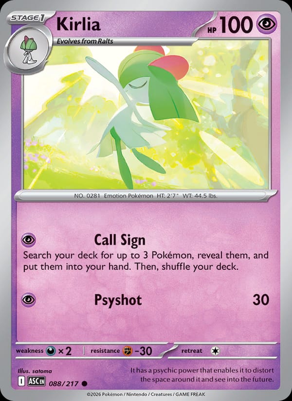 Kirlia, ME: Ascended Heroes · 088/217