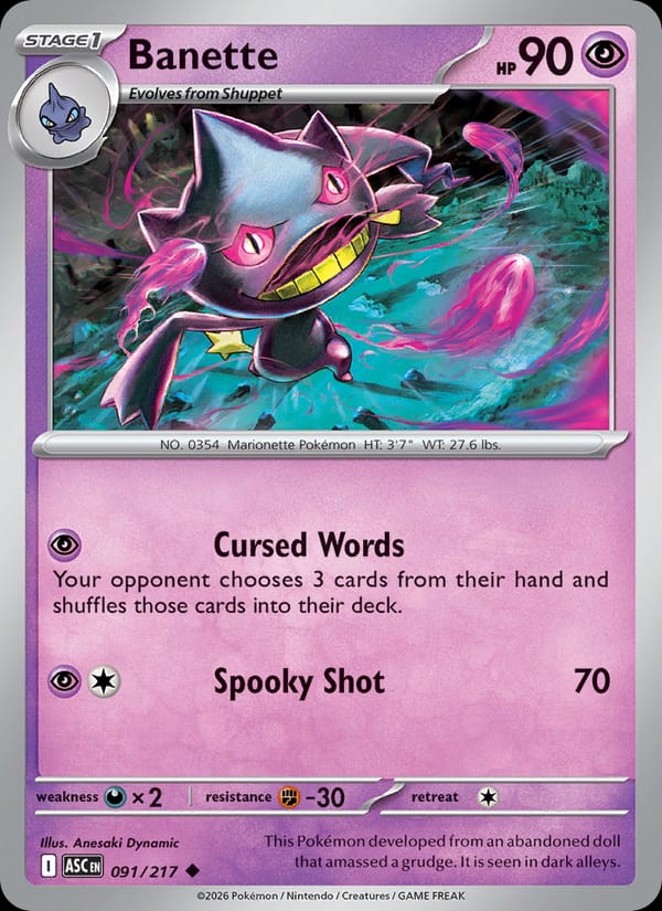 Banette, ME: Ascended Heroes · 091/217