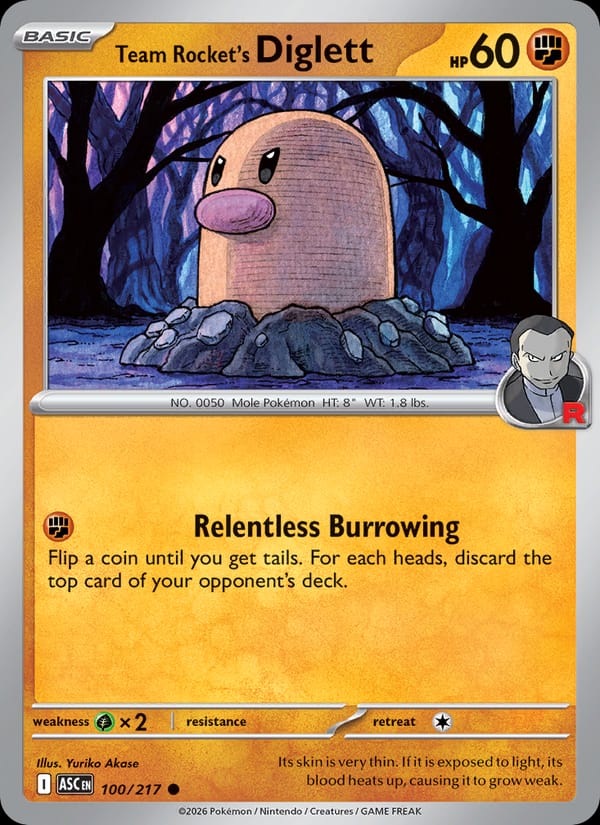 Team Rocket's Diglett, ME: Ascended Heroes · 100/217