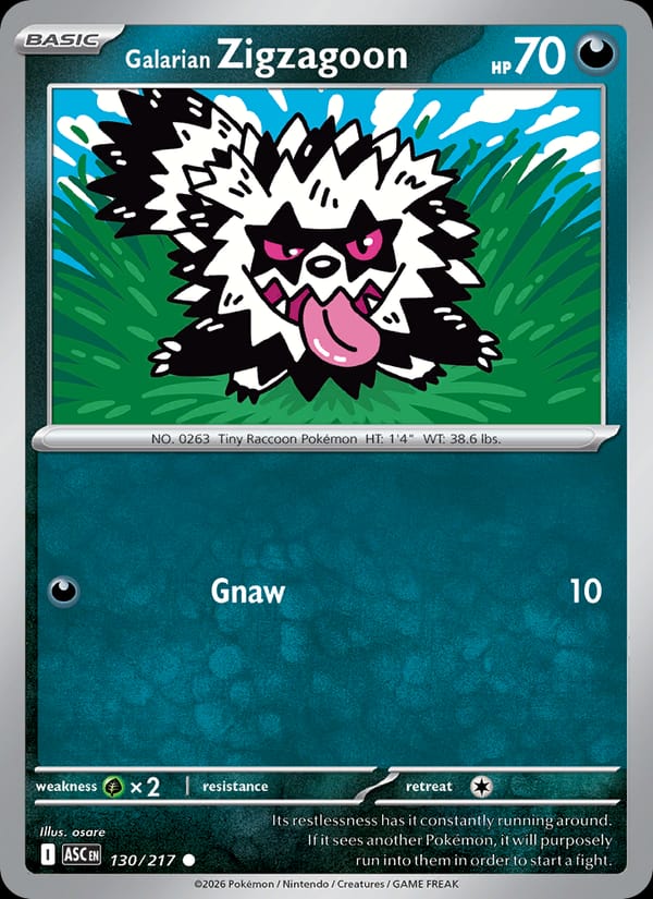 Galarian Zigzagoon, ME: Ascended Heroes · 130/217