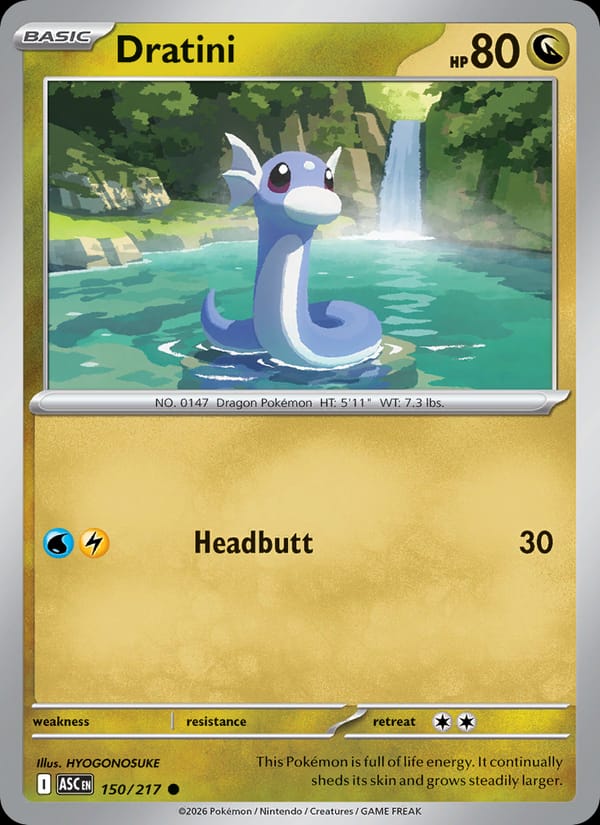 Dratini, ME: Ascended Heroes · 150/217