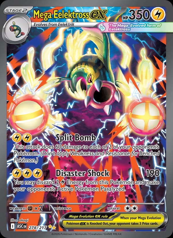 Mega Eelektross ex, ME: Ascended Heroes · 278/217