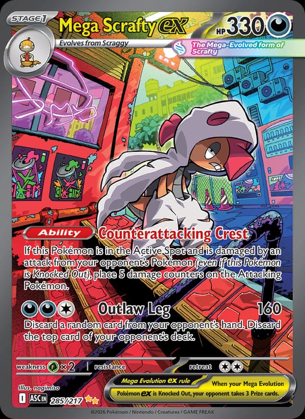 Mega Scrafty ex, ME: Ascended Heroes · 285/217