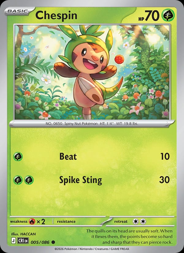 Chespin, ME04: Chaos Rising · 005/086