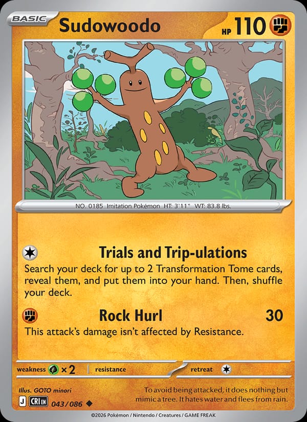 Sudowoodo, ME04: Chaos Rising · 043/086