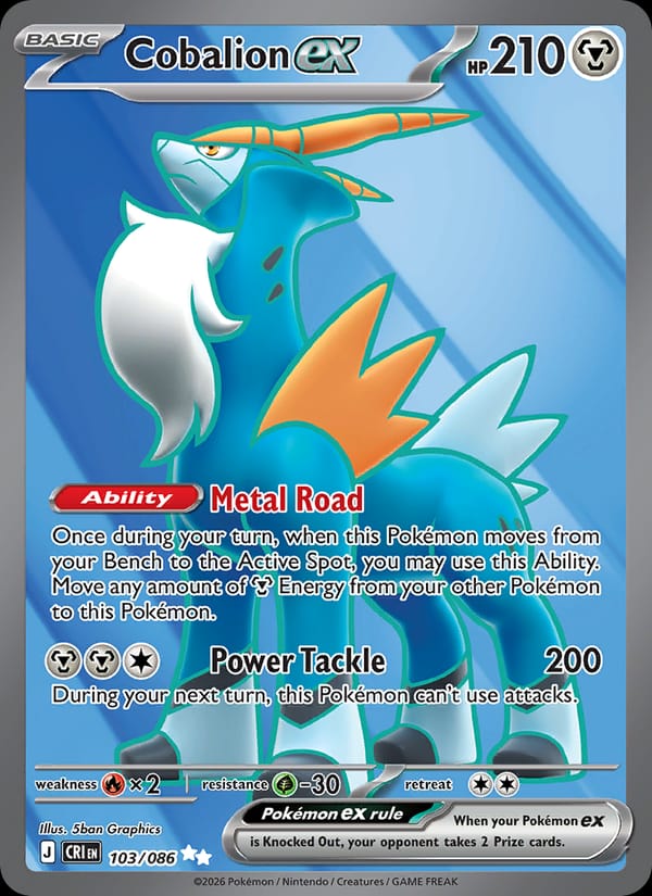 Cobalion ex, ME04: Chaos Rising · 103/086
