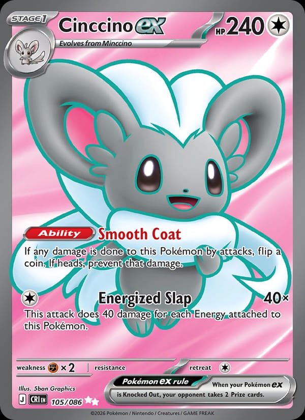 Cinccino ex, ME04: Chaos Rising · 105/086