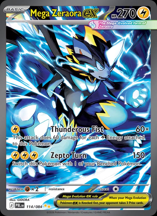 Mega Zeraora ex, ME05: Pitch Black · 114/084