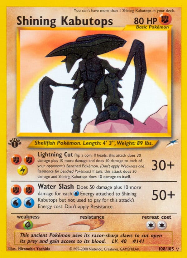Shining Kabutops, Neo Destiny · 108/105