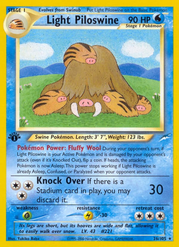 Light Piloswine, Neo Destiny · 026/105