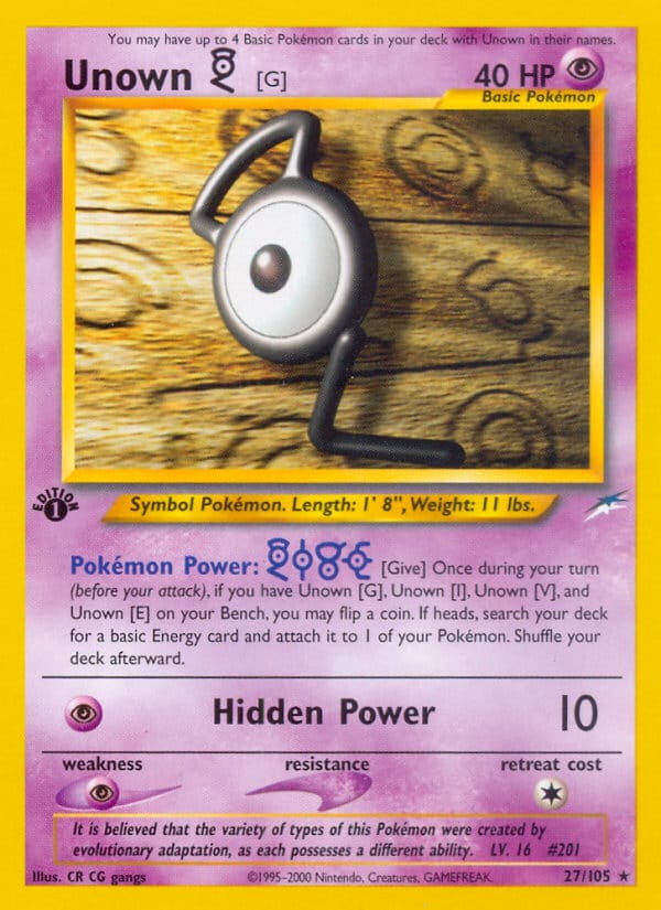 Unown, Neo Destiny · 027/105