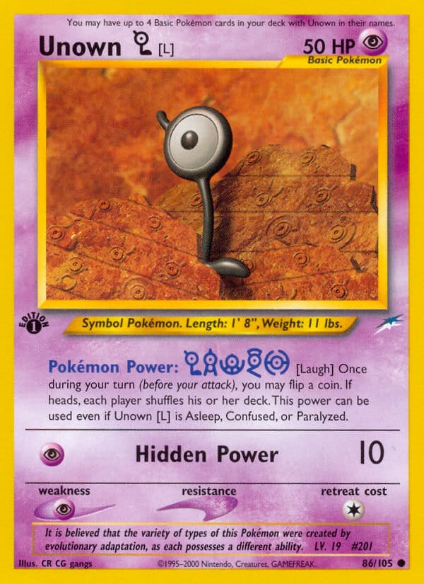 Unown, Neo Destiny · 086/105