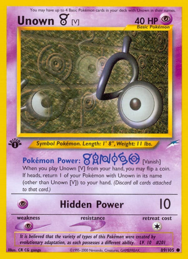 Unown, Neo Destiny · 089/105