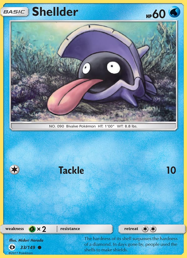 Shellder, SM Base Set · 33/149