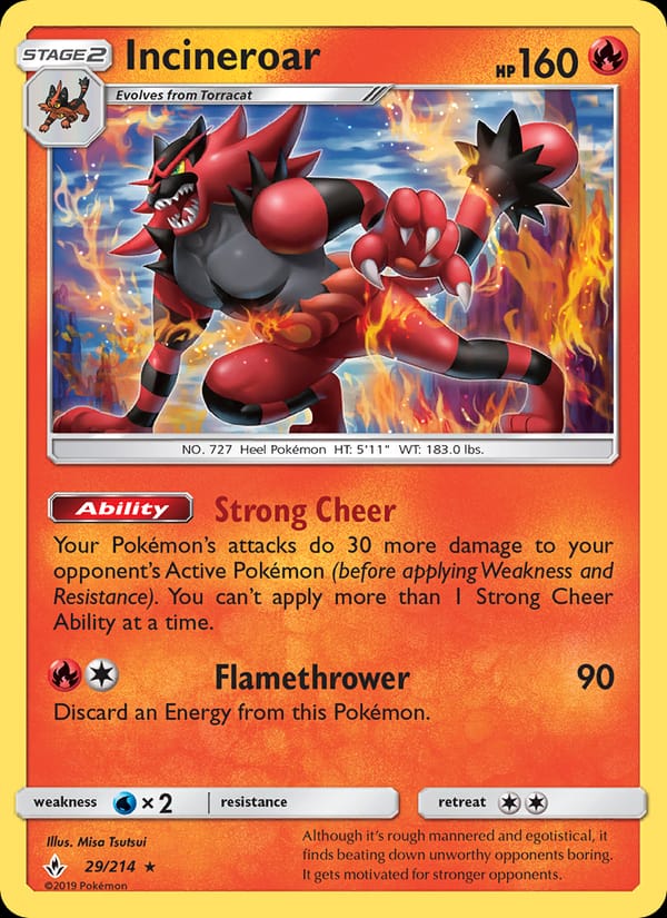 Incineroar, SM - Unbroken Bonds · 29/214