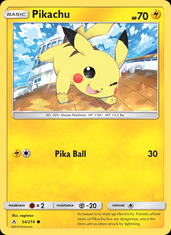 Pikachu, SM - Unbroken Bonds · 54/214