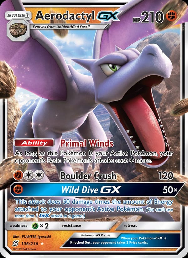 Aerodactyl GX, SM - Unified Minds · 106/236