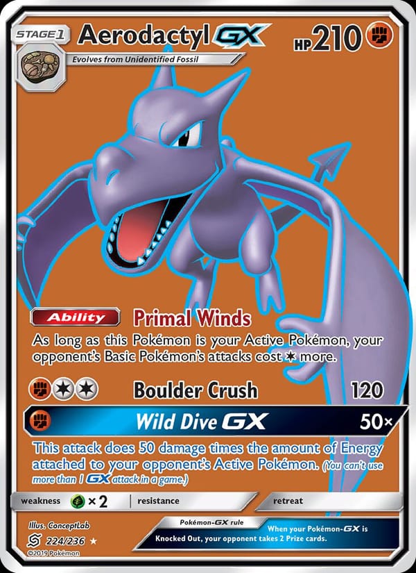 Aerodactyl GX, SM - Unified Minds · 224/236