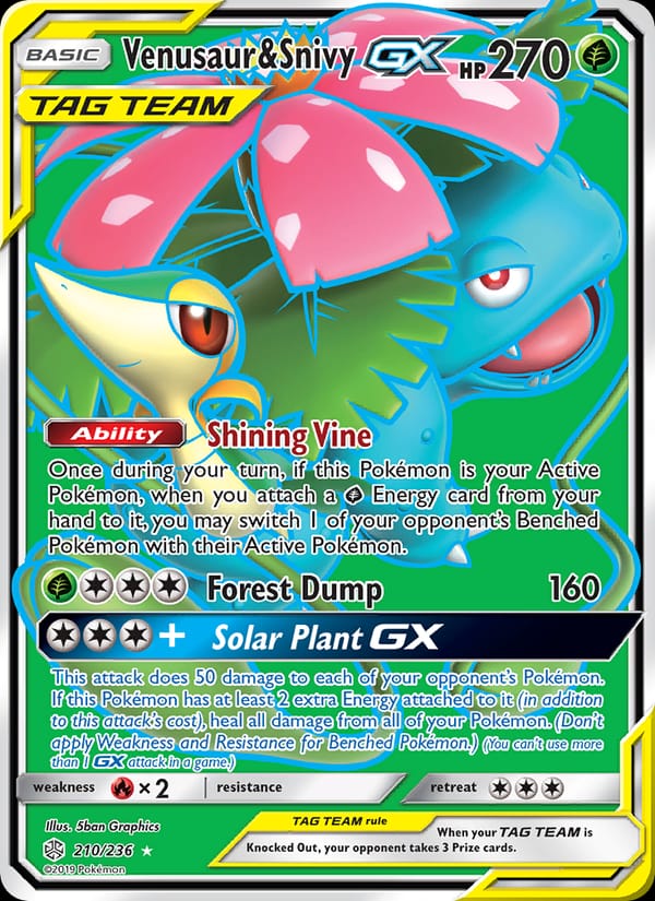 Venusaur & Snivy GX, SM - Cosmic Eclipse · 210/236