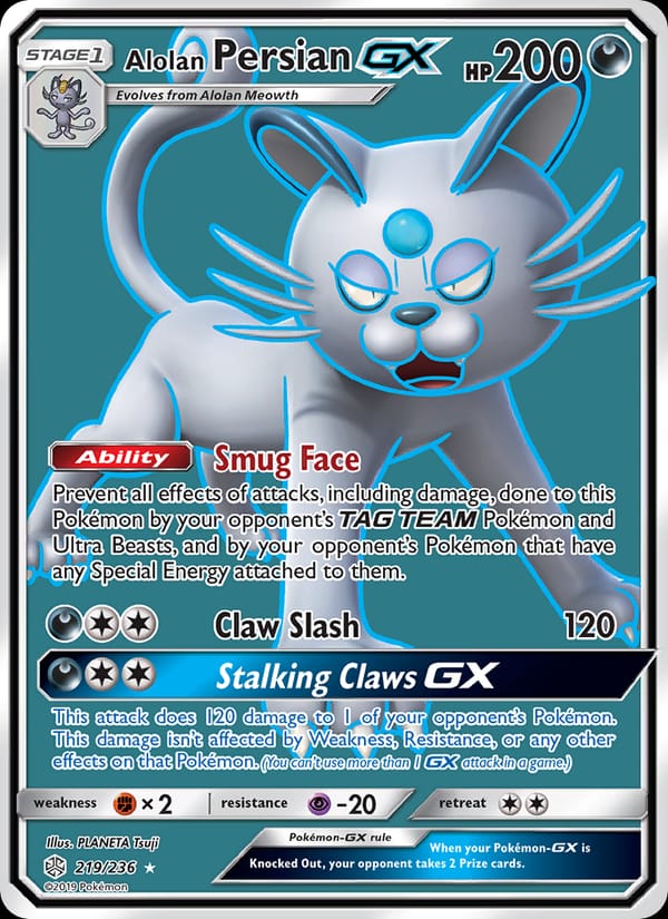 Alolan Persian GX, SM - Cosmic Eclipse · 219/236