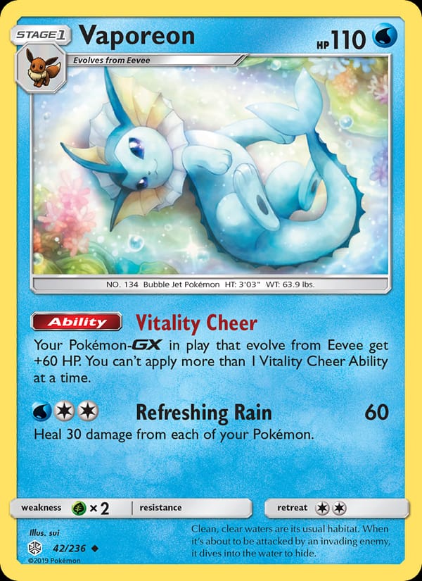 Vaporeon, SM - Cosmic Eclipse · 42/236