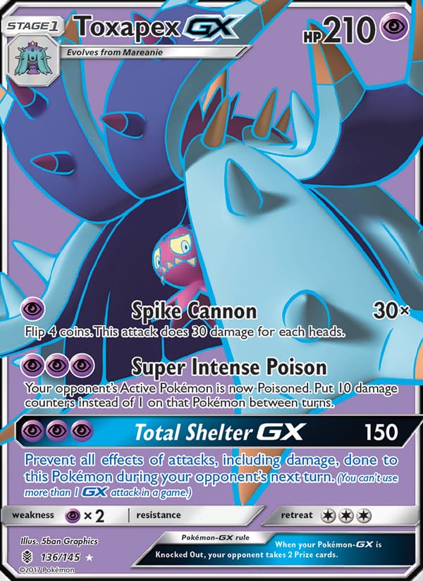Toxapex GX, SM - Guardians Rising · 136/145