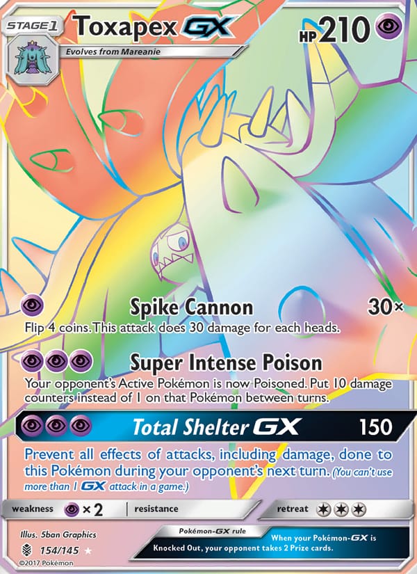 Toxapex GX, SM - Guardians Rising · 154/145