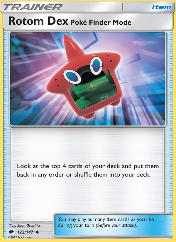 Rotom Dex Poke Finder Mode, SM - Burning Shadows · 122/147
