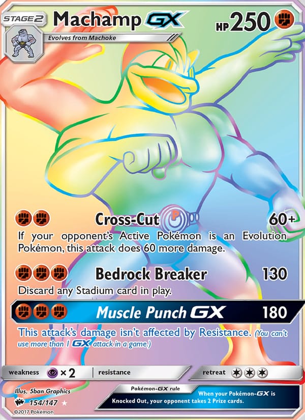 Machamp GX, SM - Burning Shadows · 154/147