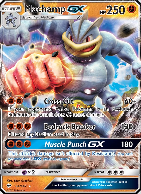 Machamp GX, SM - Burning Shadows · 64/147
