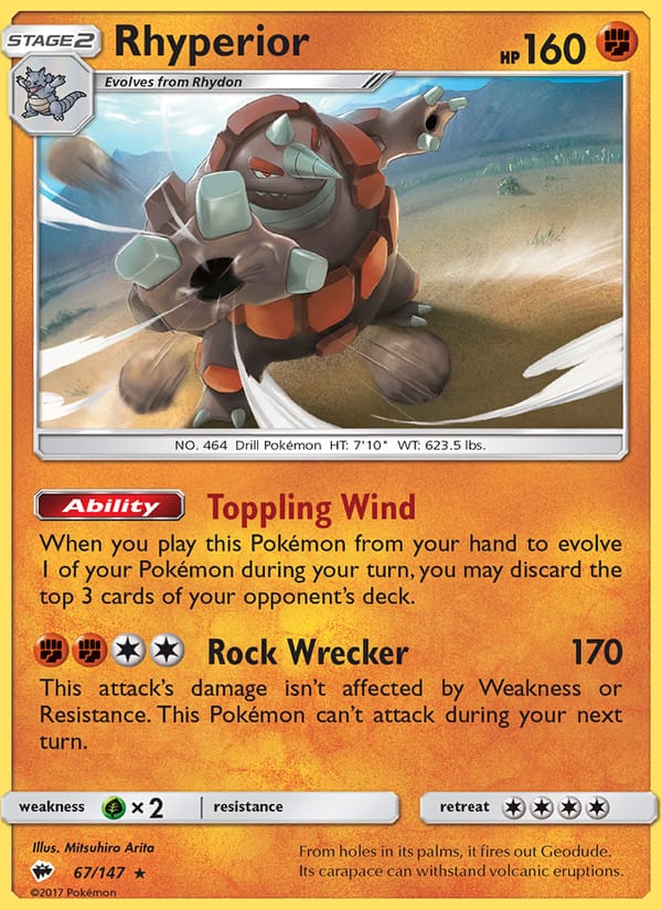 Rhyperior, SM - Burning Shadows · 67/147