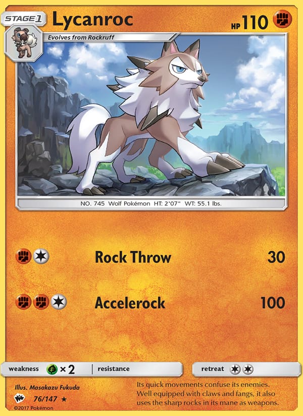 Lycanroc, SM - Burning Shadows · 76/147