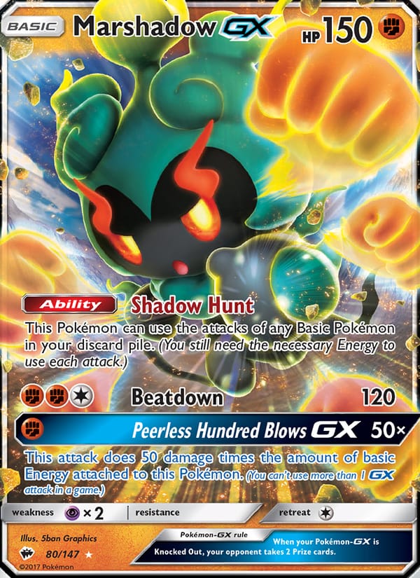 Marshadow GX, SM - Burning Shadows · 80/147