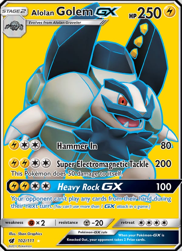 Alolan Golem GX, SM - Crimson Invasion · 102/111