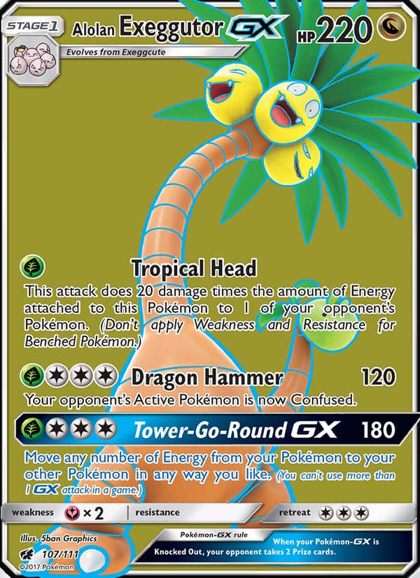 Alolan Exeggutor GX, SM - Crimson Invasion · 107/111