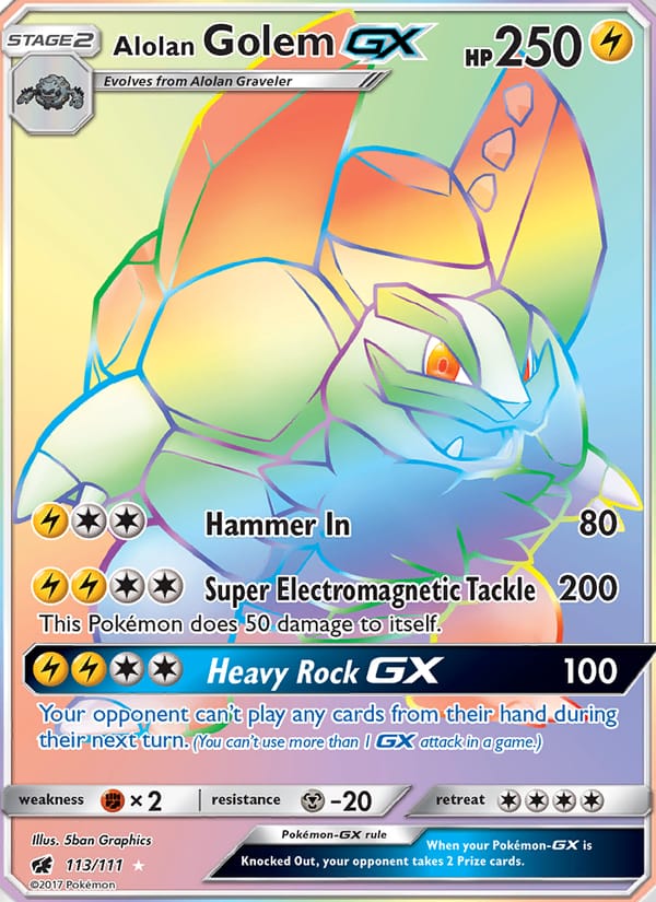 Alolan Golem GX, SM - Crimson Invasion · 113/111