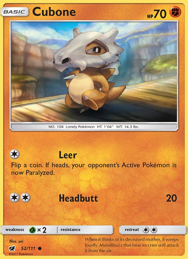 Cubone, SM - Crimson Invasion · 52/111
