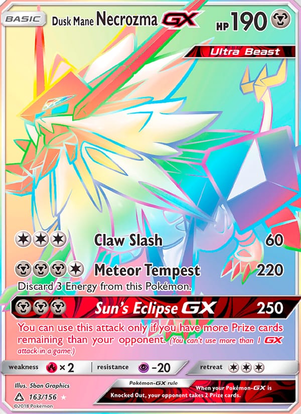 Dusk Mane Necrozma GX, SM - Ultra Prism · 163/156