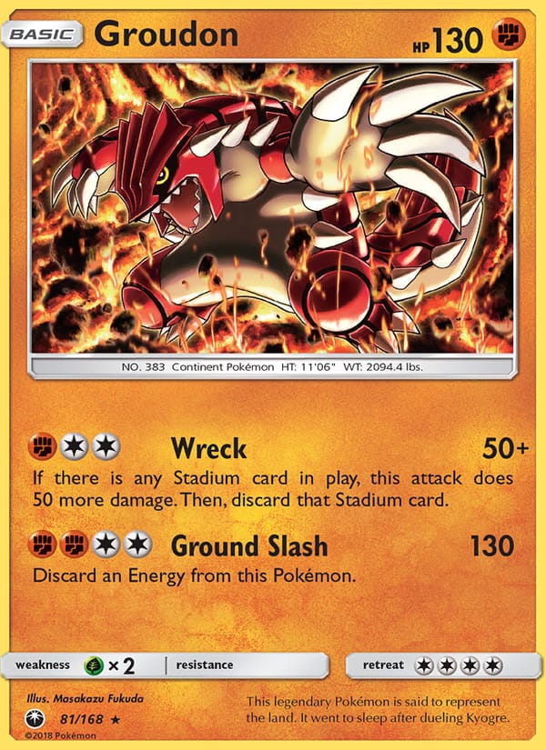 Groudon, SM - Celestial Storm · 81/168
