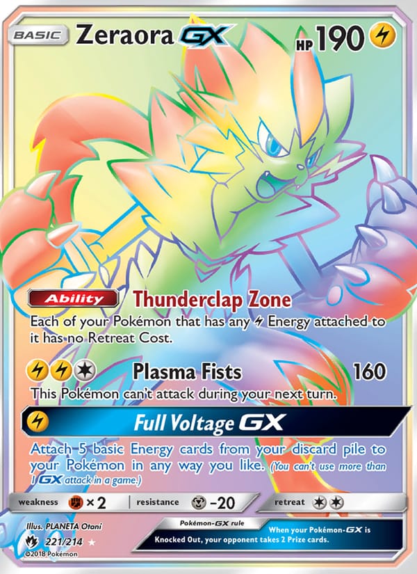 Zeraora GX, SM - Lost Thunder · 221/214