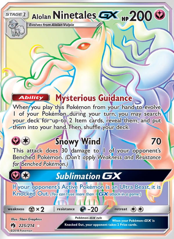 Alolan Ninetales GX, SM - Lost Thunder · 225/214