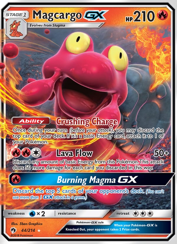 Magcargo GX, SM - Lost Thunder · 44/214