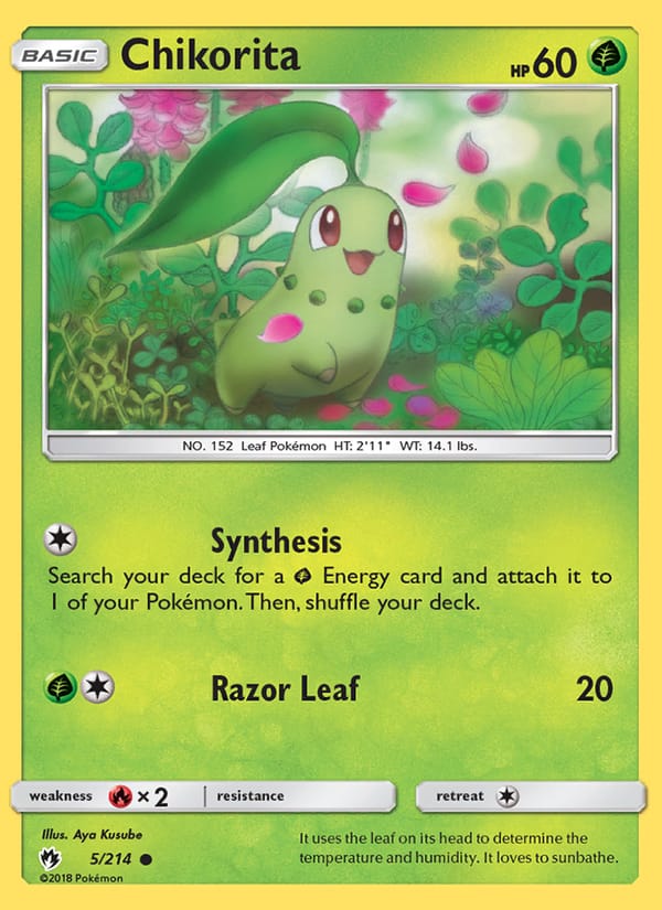 Chikorita, SM - Lost Thunder · 5/214