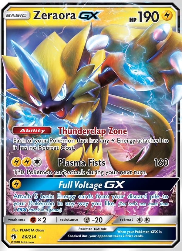 Zeraora GX, SM - Lost Thunder · 86/214